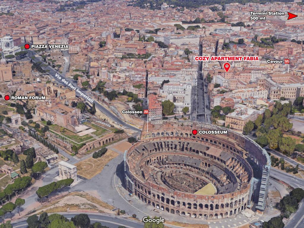 Cozy Apartment Fabia 300 Mt From Colosseum Bagian luar foto