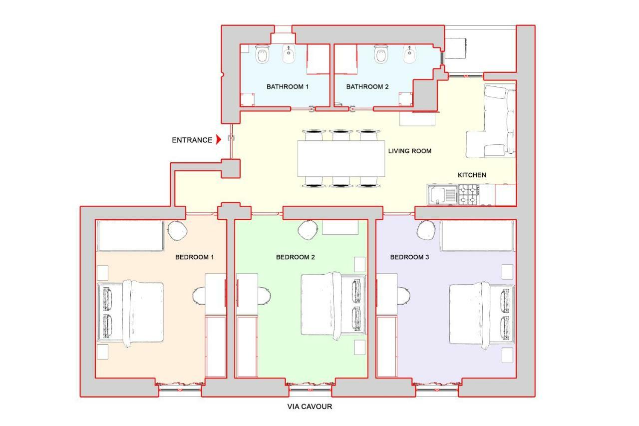 Cozy Apartment Fabia 300 Mt From Colosseum Bagian luar foto
